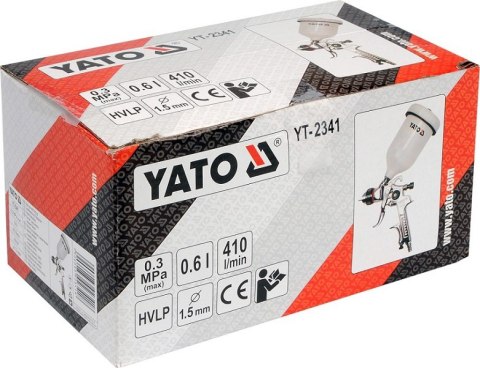 PISTOLET LAKIERNICZY HVLP 0.6L 1.5MM YATO PISTOLET LAKIERNICZY HVLP 0.6L 1.5MM YATO
