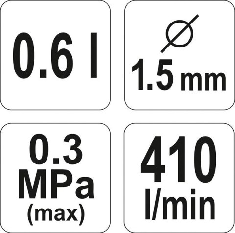 PISTOLET LAKIERNICZY HVLP 0.6L 1.5MM YATO PISTOLET LAKIERNICZY HVLP 0.6L 1.5MM YATO