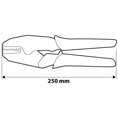 SZCZYPCE DO ZACISKANIA KOŃCÓWEK 250MM NEO SZCZYPCE DO ZACISKANIA KOŃCÓWEK 250MM NEO
