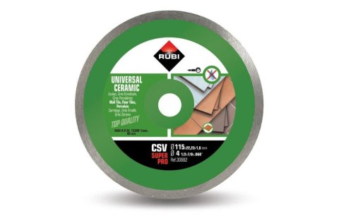 TARCZA DIAMENTOWA DO PŁYTEK ŚCIENNYCH, 115 SUPERPRO CSV RUBI TARCZA DIAMENTOWA DO PŁYTEK ŚCIENNYCH, 115 SUPERPRO CSV RUBI