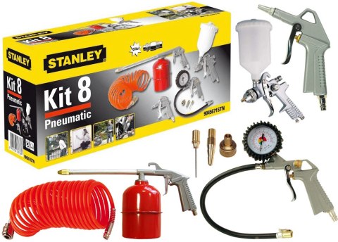 ZESTAW AKCESORII PNEUMATYCZNYCH 8 SZT. STANLEY ZESTAW AKCESORII PNEUMATYCZNYCH 8 SZT. STANLEY