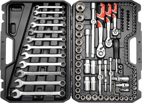ZESTAW NARZĘDZIOWY 1/4'' 3/8'' 1/2'' 111CZĘŚCI XL YATO ZESTAW NARZĘDZIOWY 1/4'' 3/8'' 1/2'' 111CZĘŚCI XL YATO