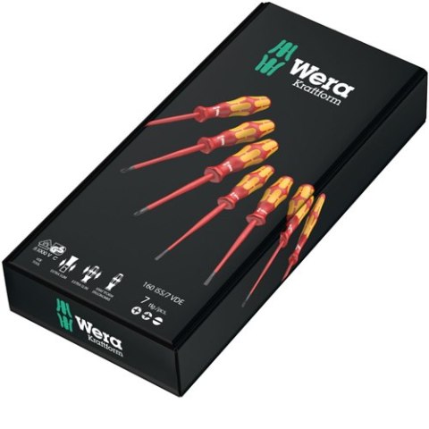 ZESTAW 7 WKRĘTAKÓW VDE 1000V PŁASKICH/PH/PZ WERA ZESTAW 7 WKRĘTAKÓW VDE 1000V PŁASKICH/PH/PZ WERA
