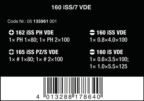 ZESTAW 7 WKRĘTAKÓW VDE 1000V PŁASKICH/PH/PZ WERA ZESTAW 7 WKRĘTAKÓW VDE 1000V PŁASKICH/PH/PZ WERA