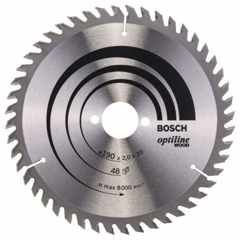 PIŁA TARCZOWA H OPTILINE WOOD 190*2.0*30/Z48 BOSCH PIŁA TARCZOWA H OPTILINE WOOD 190*2.0*30/Z48 BOSCH