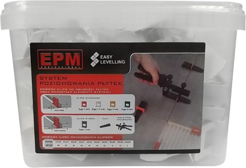 SYSTEM UKŁADANIA PŁYTEK EASY LEVELING 200 KLIPSÓW 1,5MM EPM SYSTEM UKŁADANIA PŁYTEK EASY LEVELING 200 KLIPSÓW 1,5MM EPM