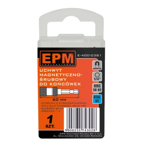 UCHWYT MAGNETYCZNO-ŚRUBOWY DO KOŃCÓWEK 1/4 EPM UCHWYT MAGNETYCZNO-ŚRUBOWY DO KOŃCÓWEK 1/4 EPM