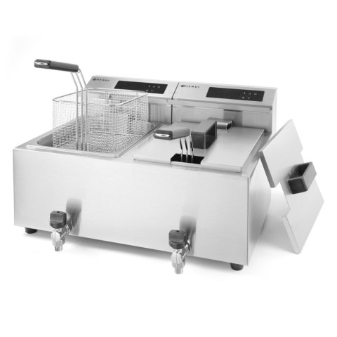 Frytownica frytkownica z panelem cyfrowym Mastercook z kranem 2x8L 2x3500W Frytownica frytkownica z panelem cyfrowym Mastercook z kranem 2x8L 2x3500W