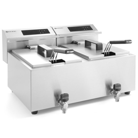 Frytownica frytkownica z panelem cyfrowym Mastercook z kranem 2x8L 2x3500W Frytownica frytkownica z panelem cyfrowym Mastercook z kranem 2x8L 2x3500W