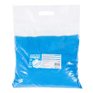 Kolorowy smakowy cukier do waty cukrowej niebieski o smaku gumy balonowej 5kg