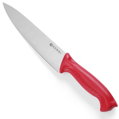 Nóż kucharski HACCP do surowego mięsa 385mm - czerwony - HENDI 842720 Nóż kucharski HACCP do surowego mięsa 385mm - czerwony - HENDI 842720