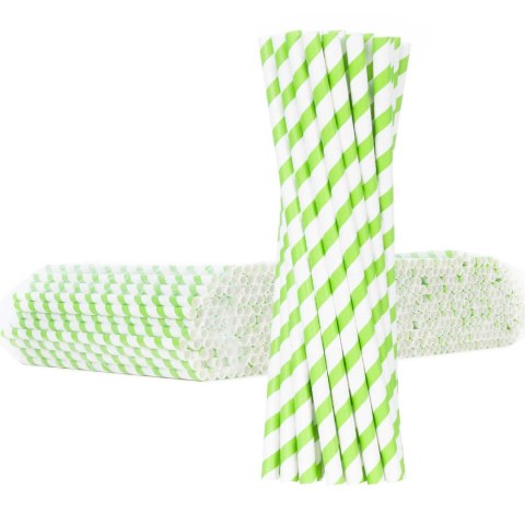 Słomki papierowe BIO ekologiczne PAPER STRAWS grube 8/205mm - biało-zielone 500szt. Słomki papierowe BIO ekologiczne PAPER STRAWS grube 8/205mm - biało-zielone 500szt.