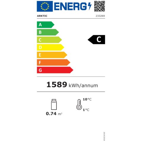 Witryna chłodnicza cukiernicza 4 półki 98L LED - czarna Witryna chłodnicza cukiernicza 4 półki 98L LED - czarna