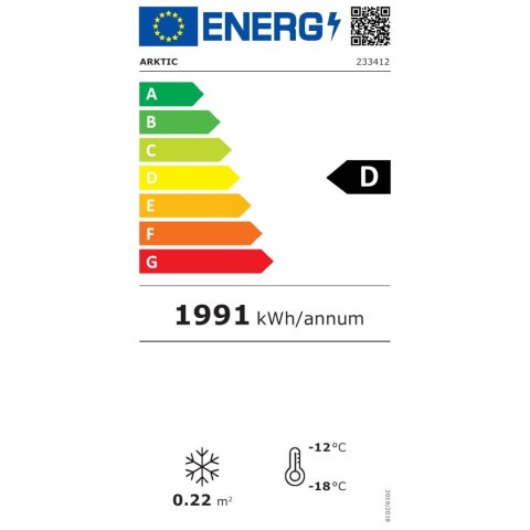 Witryna zamrażarka szklane drzwiczki 3 półki do -18C LED 90L Witryna zamrażarka szklane drzwiczki 3 półki do -18C LED 90L