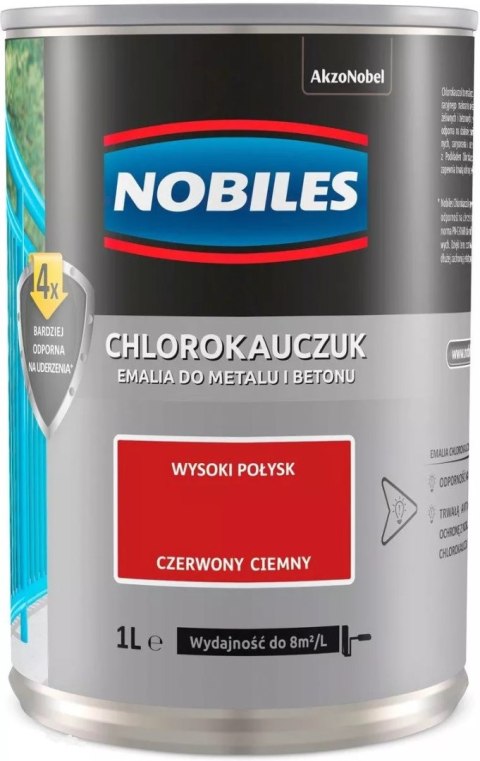 EMALIA CHLOROKAUCZUKOWA CZERWONA JASNA 0.9L NOBILES EMALIA CHLOROKAUCZUKOWA CZERWONA JASNA 0.9L NOBILES