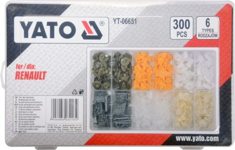 KOMPLET SPINEK SAMOCHODOWYCH RENAULT 300SZT YATO KOMPLET SPINEK SAMOCHODOWYCH RENAULT 300SZT YATO