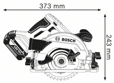 PILARKA TARCZOWA GKS 18 V-57G 0*AH BOSCH PILARKA TARCZOWA GKS 18 V-57G 0*AH BOSCH