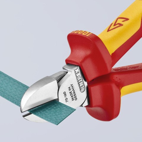 SZCZYPCE TNĄCE BOCZNE IZOLOWANE 160MM KNIPEX