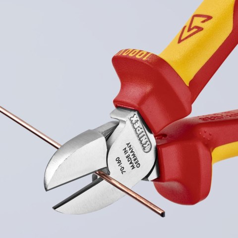 SZCZYPCE TNĄCE BOCZNE IZOLOWANE 160MM KNIPEX
