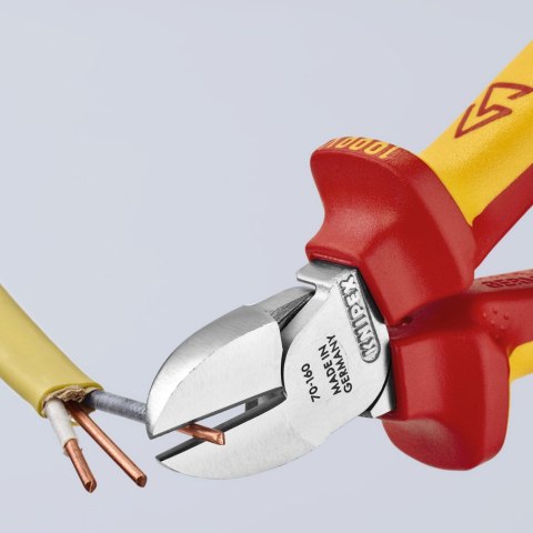 SZCZYPCE TNĄCE BOCZNE IZOLOWANE 160MM KNIPEX