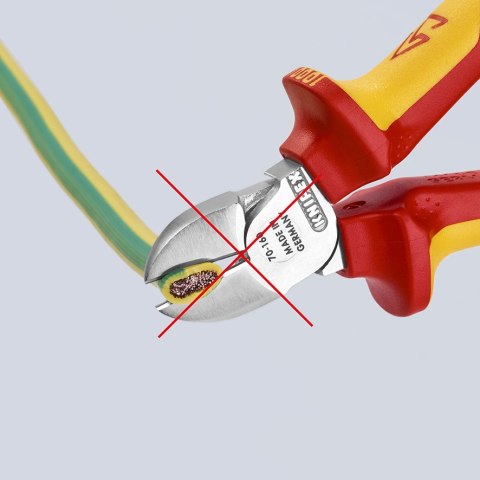 SZCZYPCE TNĄCE BOCZNE IZOLOWANE 160MM KNIPEX