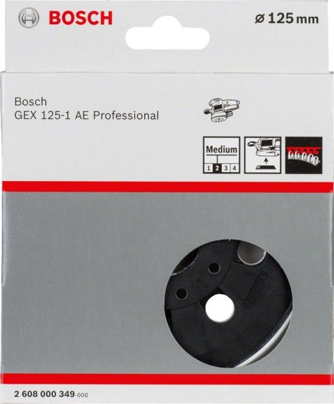 TALERZ SZLIFIERSKI D125 ŚREDNIOTWARDY BOSCH TALERZ SZLIFIERSKI D125 ŚREDNIOTWARDY BOSCH