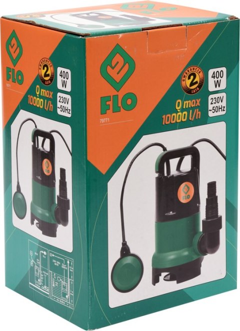 POMPA ZATAPIALNA DO BRUDNEJ WODY 400W VOREL POMPA ZATAPIALNA DO BRUDNEJ WODY 400W VOREL