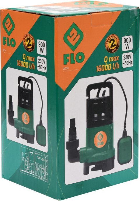 POMPA ZATAPIALNA DO BRUDNEJ WODY 900W VOREL POMPA ZATAPIALNA DO BRUDNEJ WODY 900W VOREL