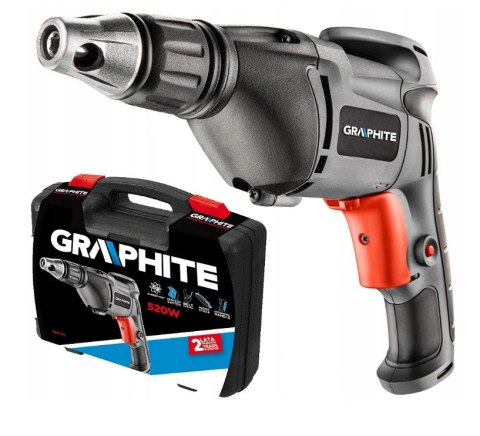 WKRĘTARKA SIECIOWA 520W 0-4500MIN W WALIZCE GRAPHITE WKRĘTARKA SIECIOWA 520W 0-4500MIN W WALIZCE GRAPHITE