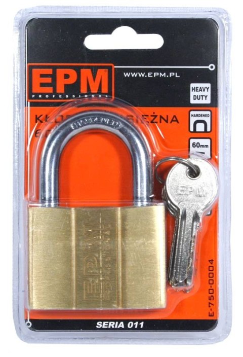 KŁÓDKA MOSIĘŻNA 5 KLUCZY 40MM EPM KŁÓDKA MOSIĘŻNA 5 KLUCZY 40MM EPM