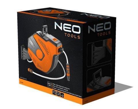 WĄŻ OGRODOWY Z AUTOMATYCZNYM ZWIJACZEM 1/2', 20 M +2M NEO