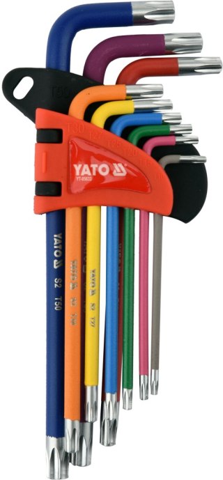 ZESTAW KLUCZY TORX TR T10-T50, 9 SZTUK YATO