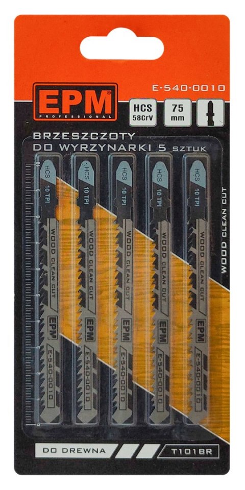 BRZESZCZOT DO WYRZYNARKI 74MM 10TPI DREWNO T101BR 5 SZTUK EPM BRZESZCZOT DO WYRZYNARKI 74MM 10TPI DREWNO T101BR 5 SZTUK EPM