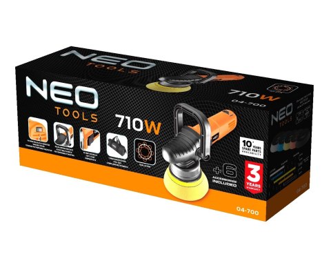 POLERKA DUAL ACTION 710W, 125MM, OBROTY 2000-4600 NEO POLERKA DUAL ACTION 710W, 125MM, OBROTY 2000-4600 NEO