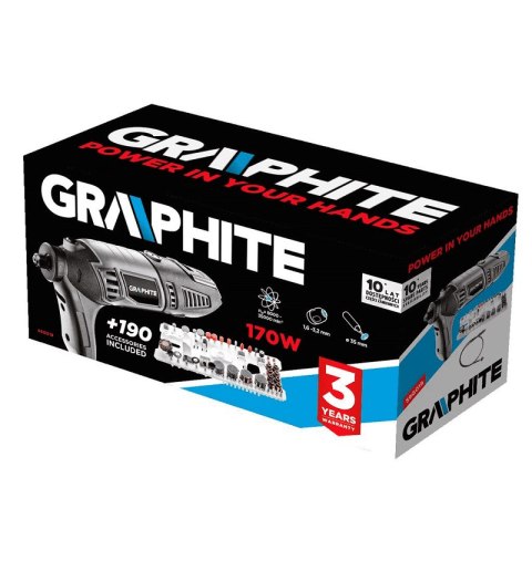 MINISZLIFIERKA 170W, OBROTY 8000-35000 MIN1 GRAPHITE MINISZLIFIERKA 170W, OBROTY 8000-35000 MIN1 GRAPHITE
