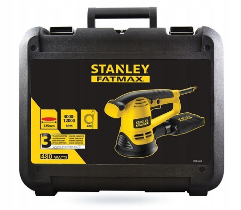 SZLIFIERKA MIMOŚRODOWA SFM 125MM 480W STANLEY SZLIFIERKA MIMOŚRODOWA SFM 125MM 480W STANLEY