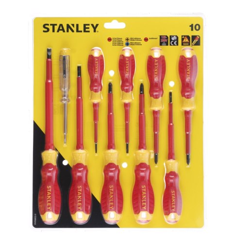 ZESTAW WKRĘTAKÓW VDE 10SZT 2PZ+5SL+TESTER STANLEY ZESTAW WKRĘTAKÓW VDE 10SZT 2PZ+5SL+TESTER STANLEY