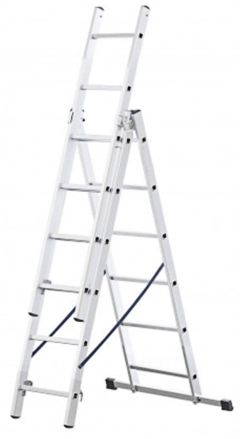 DRABINA ALUMINIOWA 3-ELEMENTOWA EASY 297CM 6+6+6 SZCZEBLI BRAKET DRABINA ALUMINIOWA 3-ELEMENTOWA EASY 297CM 6+6+6 SZCZEBLI BRAKET