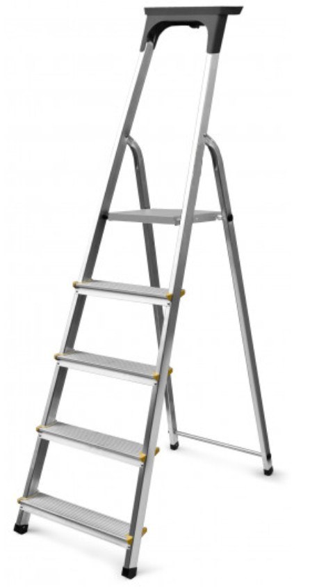 DRABINA ALUMINIOWA WOLNOSTOJĄCA EASY 191CM 5 STOPNI+PODEST BRAKET DRABINA ALUMINIOWA WOLNOSTOJĄCA EASY 191CM 5 STOPNI+PODEST BRAKET
