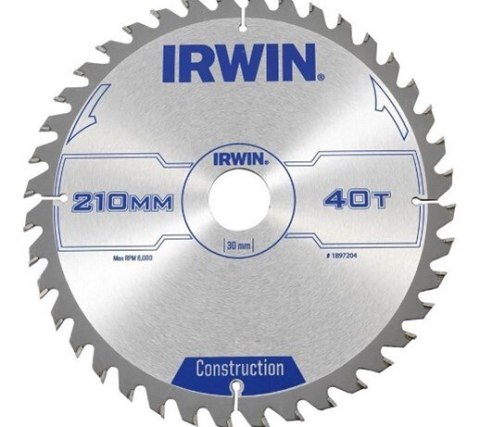 PIŁA SPIEKOWA DO DREWNA 210*30MM/40T IRWIN PIŁA SPIEKOWA DO DREWNA 210*30MM/40T IRWIN