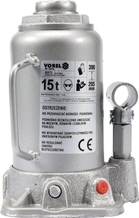 PODNOŚNIK HYDRAULICZNY SŁUPKOWY 15T VOREL PODNOŚNIK HYDRAULICZNY SŁUPKOWY 15T VOREL