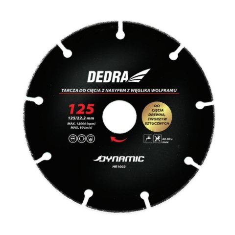 TARCZA DO CIĘCIA DREWNA, TW. SZTUCZNYCH 125*22.2MM DEDRA TARCZA DO CIĘCIA DREWNA, TW. SZTUCZNYCH 125*22.2MM DEDRA