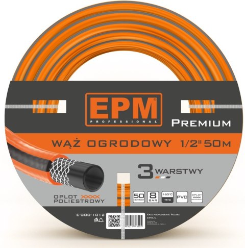 WĄŻ ZBROJONY DO URZĄDZEŃ ZRASZAJĄCYCH 1/2 50MB PREMIUM EPM WĄŻ ZBROJONY DO URZĄDZEŃ ZRASZAJĄCYCH 1/2 50MB PREMIUM EPM