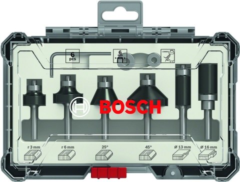 ZESTAW FREZÓW 6 SZT. TRIM&EDGING UCHWYT 6MM BOSCH ZESTAW FREZÓW 6 SZT. TRIM&EDGING UCHWYT 6MM BOSCH