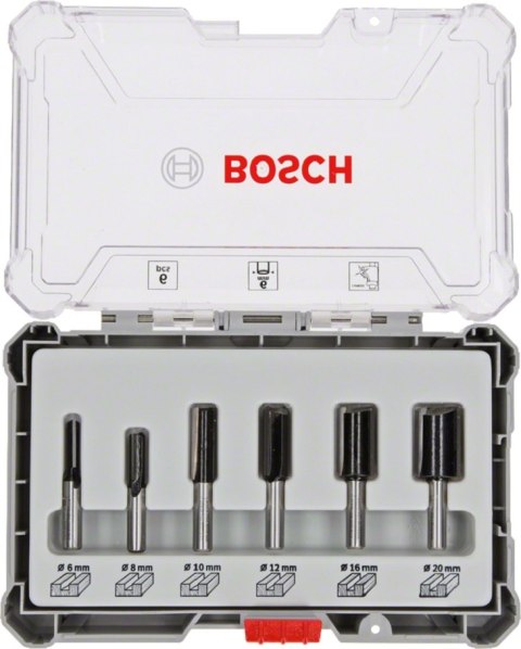 ZESTAW FREZÓW 6 SZT. UCHWYT 6MM BOSCH ZESTAW FREZÓW 6 SZT. UCHWYT 6MM BOSCH