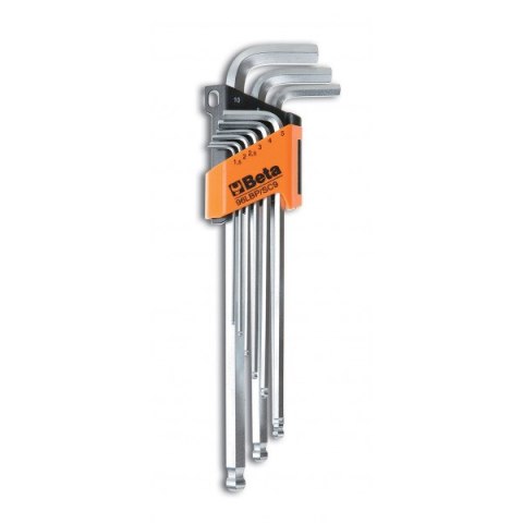 KOMPLET KLUCZY TRZPIENIOWYCH HEX 9 SZTUK 1.5-10MM BETA KOMPLET KLUCZY TRZPIENIOWYCH HEX 9 SZTUK 1.5-10MM BETA