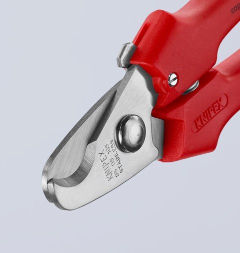 NOŻYCE DO KABLI 165MM, RĘKOJEŚĆ Z TWORZYWA KNIPEX