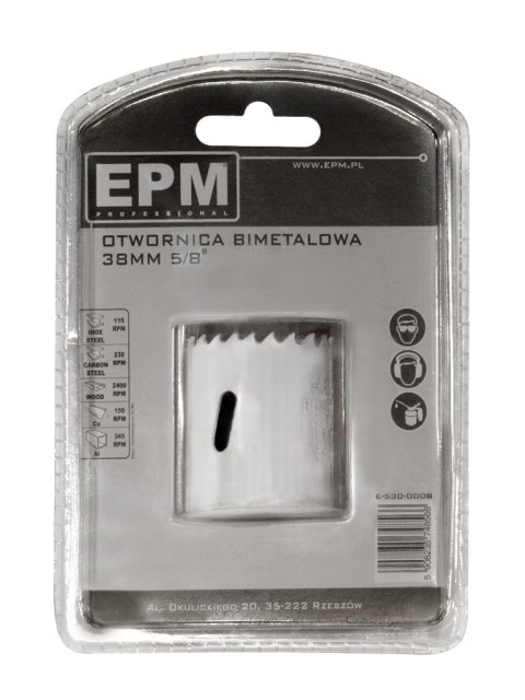 OTWORNICA BI-METALOWA 38MM UCHWYT 5/8'' EPM OTWORNICA BI-METALOWA 38MM UCHWYT 5/8'' EPM