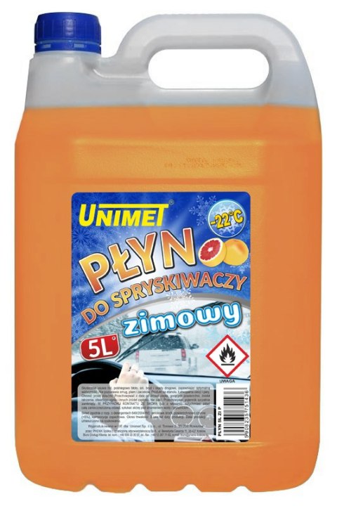 PŁYN DO SPRYSKIWACZY ZIMOWY 5L DO-22 NA ETANOLU POMARAŃCZOWY UN PŁYN DO SPRYSKIWACZY ZIMOWY 5L DO-22 NA ETANOLU POMARAŃCZOWY UN