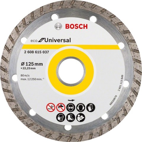 TARCZA DIAMENTOWA BUDOWLANA ECO TURBO 125MM BOSCH TARCZA DIAMENTOWA BUDOWLANA ECO TURBO 125MM BOSCH